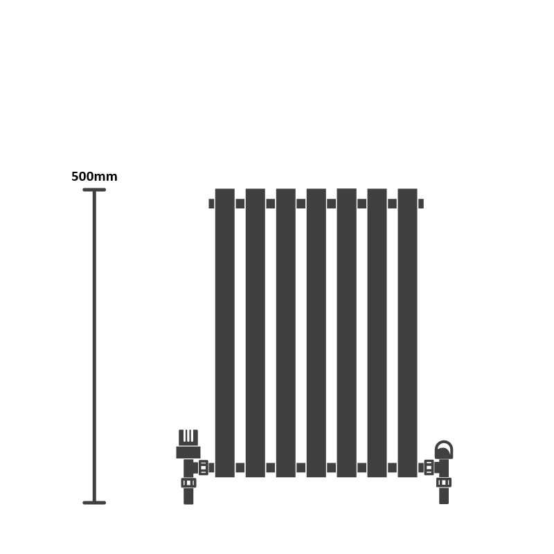 500mm High Radiators