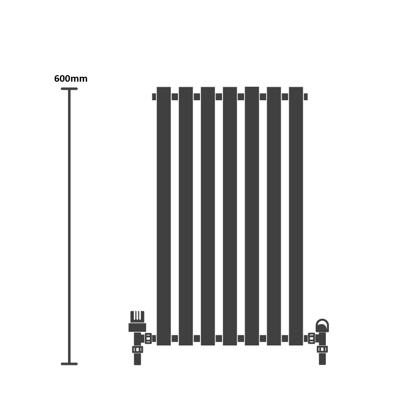 600mm High Radiators