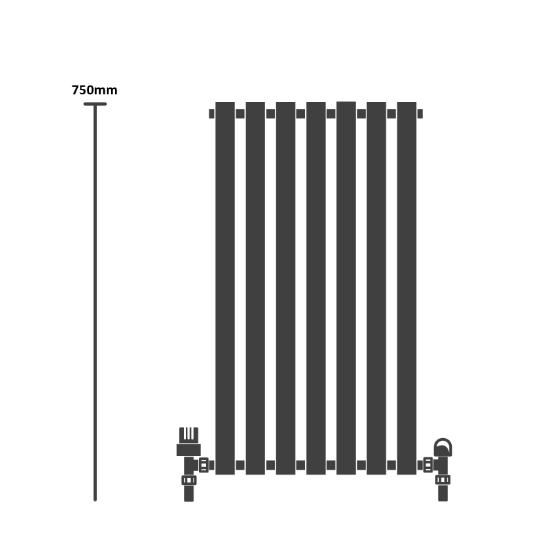 750mm High Radiators
