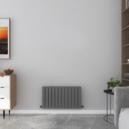Milan Radiator Milan Horizontal Radiator 450mm x 1190mm - S-MIL-450X1190-G-DP - Anthracite