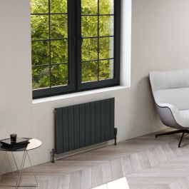 Ard Radiator KRAD Allegro 575mm x 1040mm Grey Horizontal Single Aluminium Radiator ...