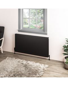 Eastbrook Type 11 Compact Panel Radiator 600 x 1200 Matt Black