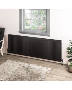 Eastbrook Type 11 Compact Panel Radiator 600 x 1800 Matt Black