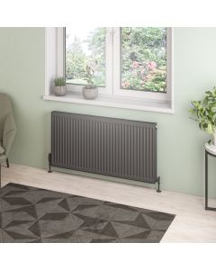 Eastbrook Type 21 Compact Panel Radiator 600 x 1200 Matt Anthracite 