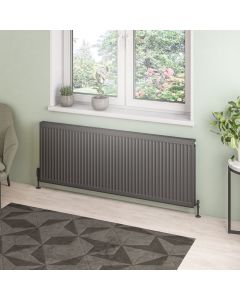 Eastbrook Type 21 Compact Panel Radiator 600 x 1600 Matt Anthracite 