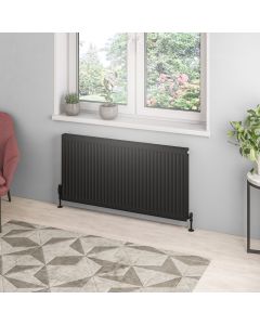 Eastbrook Type 21 Compact Panel Radiator 600 x 1200 Matt Black