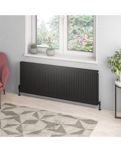 Eastbrook Type 21 Compact Panel Radiator 600 x 1600 Matt Black