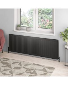 Eastbrook Type 21 Compact Panel Radiator 600 x 1800 Matt Black