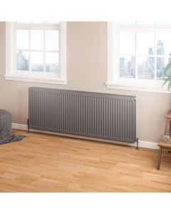 Eastbrook Type 22 Compact Panel Radiator 600 x 1600 Matt Anthracite 