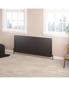 Eastbrook Type 22 Compact Panel Radiator 600 x 1400 Matt Black