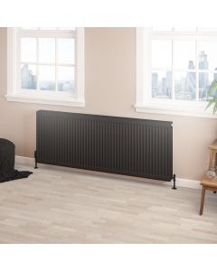 Eastbrook Type 22 Compact Panel Radiator 600 x 1600 Matt Black