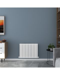 Milan Horizontal Radiator 450mm x 1190mm - S-MIL-450X1190-W-DP - White