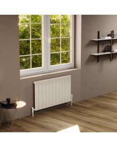 KRAD Allegro 575mm x 470mm White Horizontal Single Aluminium Radiator ALRAD-16-605-WT