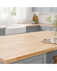 ash solid wood worktop kitchen island roomset - De Terra ash worktops