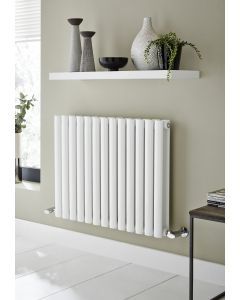 KRAD Aspen 600mm X 1440mm White Horizontal Double Designer Radiator ASP60-145DW