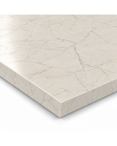Aura Marble Formica Aria worktop F9669 - semi gloss white square-edged slab