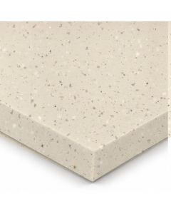 Beige Quartz Effect solid surface worktop - square-edged satin board - Coreluxe Sahara Shell