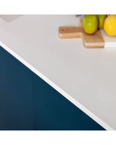 Shop the Bianco Kos Solid FENIX NTM worktop — a 12mm ultra-matt solid surface with thermal self-healing, anti-fingerprint nano coating and a 10-year guarantee. Available in worktop, island, breakfast bar and splashback sizes with bespoke cutting available