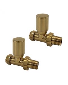 Brass Radiator Valve Straight 15mm (Pair)