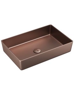 Brushed Bronze Rectangular Countertop Basin - 526 x 346mm - DUSC Core