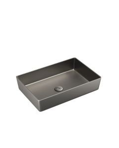 Gunmetal Rectangular Countertop Basin - 526 x 346mm - DUSC Core