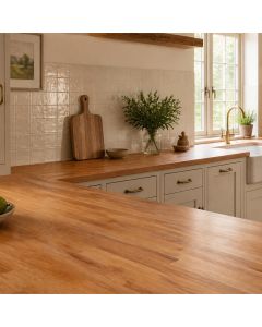 farmhouse beech solid wood worktop kitchen island roomset - De Terra farmhouse beech worktops