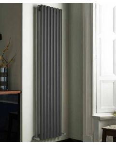 Kartell K-Rad Aspen Vertical Radiator 1800 x 300mm Single Textured Grey — 2,392 BTU
