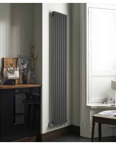 Kartell K-Rad Aspen Vertical Radiator 1800 x 420mm Single Textured Grey — 3,368 BTU