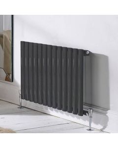 Kartell K-Rad Aspen Horizontal Radiator 600 x 960mm Textured Grey Single — 2,818 BTU