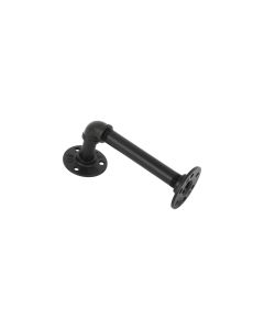 L Shape Pipe Shelving Bracket - Matt Black