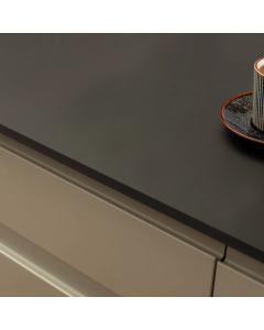 Shop the Nero Ingo Solid FENIX NTM worktop — a 12mm ultra-matt solid surface with thermal self-healing, anti-fingerprint nano coating and a 10-year guarantee. Available in worktop, island, breakfast bar and splashback sizes.