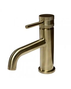 DUSC Core Mono Basin Mixer Tap - Brushed Brass