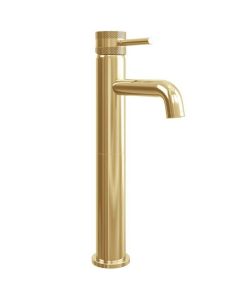DUSC Core Tall Mono Basin Mixer Tap - Brushed Brass
