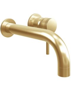 DUSC Core Wall Mounted Basin & Bath Filler - Brushed Brass