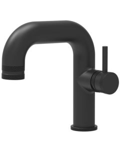 DUSC Core Side Lever Basin Mixer Tap - Matt Black
