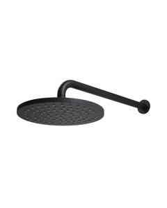 DUSC Core Round Shower Head & Arm 253mm - Matt Black