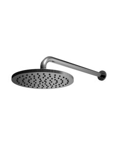 DUSC Core Round Shower Head & Arm 253mm - Gunmetal