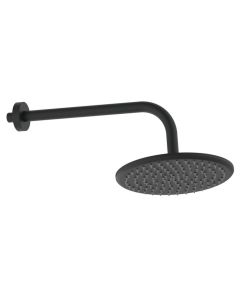 DUSC Core Round Shower Head & Arm 240mm - Matt Black