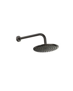 DUSC Core Round Shower Head & Arm 240mm - Gunmetal