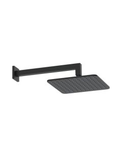DUSC Core Square Shower Head & Arm - Matt Black