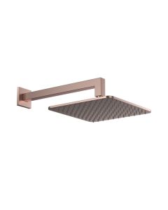 DUSC Core Square Shower Head & Arm - Brushed Bronze
