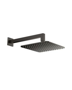 DUSC Core Square Shower Head & Arm - Gunmetal