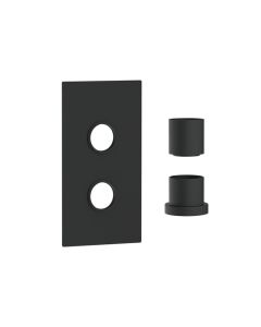 DUSC Core Concealed Shower Valve Plate (1 Outlet) - Matt Black
