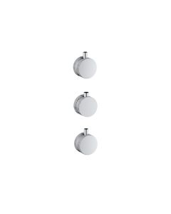 DUSC Core Concealed Knurled Shower Handle 3-Pack - Chrome
