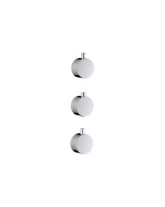 DUSC Core Concealed Plain Shower Handle 3-Pack - Chrome