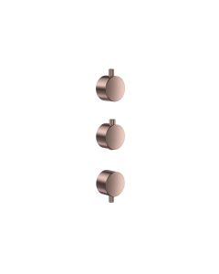 DUSC Core Concealed Plain Shower Handle 3-Pack - Brushed Bronze