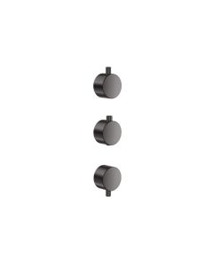 DUSC Core Concealed Plain Shower Handle 3-Pack - Gunmetal