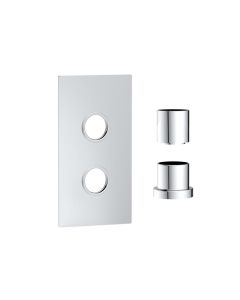 DUSC Core Concealed Shower Valve Plate (2 Outlet) - Chrome