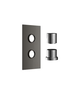 DUSC Core Concealed Shower Valve Plate (2 Outlet) - Gunmetal