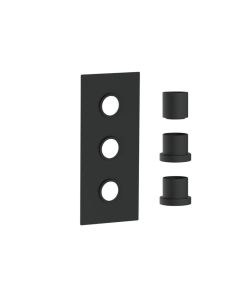 DUSC Core Concealed Shower Valve Plate (3 Outlet) - Matt Black